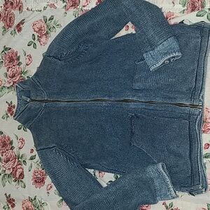 Small vintage original blues jean sweater small 90s